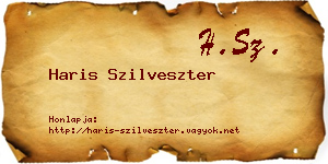 Haris Szilveszter névjegykártya
